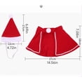 thumbnail image 6 of Cat Christmas Costume, Pet Santa Hat with Xmas Clothes for Cats Small Dogs Rabbits, Cat Santa Hat and Red Warm Cloak Coat, New Year Puppy Red Clothes Outfit, Adjustable, 6 of 9