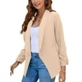 thumbnail image 3 of Haite Women Long Sleeve Plain Coat Daily Wear Shawl Neck Business Jackets Formal Solid Color Blazers, 3 of 4
