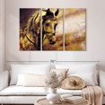 thumbnail image 2 of Elephant Stock Arabian Horse Portrait Wall Art - Horizontal Multi Panel Canvas - Living Room Wall Decor - Animal Multi Panel - Black And Red Decor - 50" x 32", 2 of 4