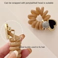 thumbnail image 3 of Conception Queue de Cheval Élastique Bandes de Cheveux en Caoutchouc Liens de Cheveux Bundle Scrunchies Fil de Téléphone Accessoires de Cheveux Femmes Bandeau, 3 of 7