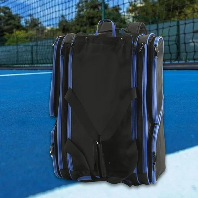 Colaxi Sac de Sport Sac à Dos Sac de Jour Sac à Dos de Sport Réglable Sac de Rangement pour Joueurs de Pickleball Randonnée Noir Bleu