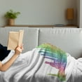 thumbnail image 3 of NYC Soft Flannel Fleece Throw Blanket, Colorful New York City USA Skyline Creative Hatched Line Art Sketchy Illustration, Cozy Plush for Indoor and Outdoor Use, 60" x 80", Multicolor, by Ambesonne, 3 of 5