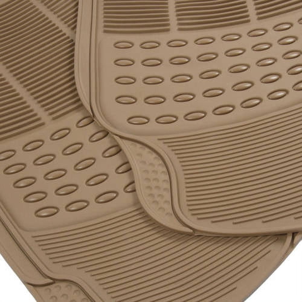 BDK Car SUV and Van Floor Rubber Mats with Cargo Trunk Mat, Heavy Duty All Weather Protection, 3 Colors