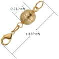 thumbnail image 4 of Cierre magnético de joyería para pulsera, collar, 8mm, acabados exfoliantes de arena para uñas, diseño redondo, Color dorado/plateado, 4 of 7