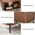 thumbnail image 2 of ROGALIS 47.2" Mid Century Modern Coffee Tables with Storage for Living Room, Rectangle Wood Center Table, Walnut, 2 of 8