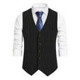 thumbnail image 2 of Shirts for Men Autumn And Winter Casual Retro Striped Single- Suit Vest, 2 of 7