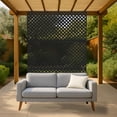thumbnail image 5 of Senfot Galvanized Steel Outdoor Privacy Screen, 3-Piece Set, Weather Resistant for Patio Backyard Black, 5 of 7