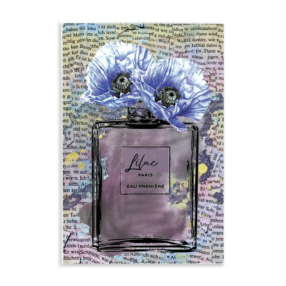 Stupell Industries Lilac Perfume with Blossoms Plants & Flowers Painting Unframed Art Print Wall Art, 10 x 15