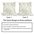 thumbnail image 6 of Vintage Floral Pillow Covers 18x18 Inch Set of 2 Sage Green and Cream Floral Throw Pillow Covers Chinoiserie Flower Pillowcases Rustic Farmhouse Cotton Linen Cushion Covers for Couch Bed Sofa Decor, 6 of 6