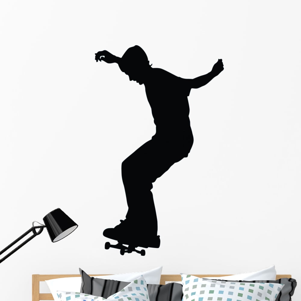 Childrens bedroom wall art sticker decals sp.101 Skateboard wall stickers x5 