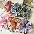 thumbnail image 4 of FENOHREFE Fashionable Ruffled Double Layer Scrunchies for Women Korean Oversized Pleated Hair Ties Hair Decoration, 4 of 8