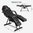 thumbnail image 3 of Artist hand Reclining Massage Table Facial Bed Pedicure Adjustable Salon Tattoo Chair w/Tray,Split Legs(Black), 3 of 17