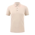 thumbnail image 2 of QATAINLAV Polos Shirts for Men Big and Tall Tops Casual Button Athletic Collared Tennis T-Shirt Solid Color Short Sleeve Golf Tees Shirt Mother's Day Gifts Khaki 3XL, 2 of 9