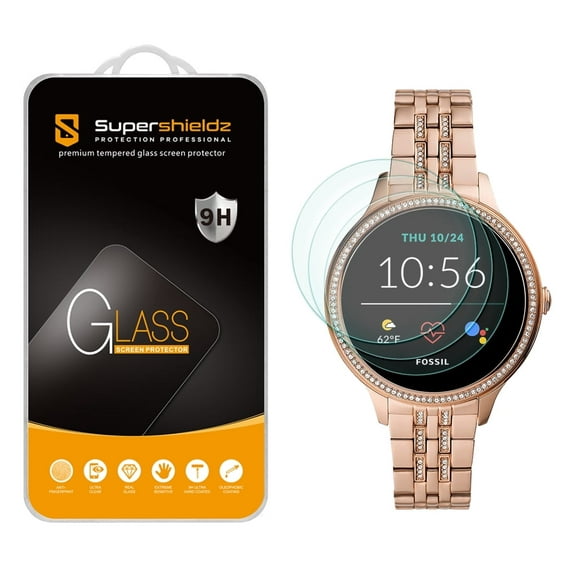 [3-Pack] Supershieldz for Fossil Women's Gen 5E 42mm Smartwatch Tempered Glass Screen Protector, Anti-Scratch, Anti-Fingerprint, Bubble Free