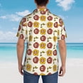 thumbnail image 3 of Lsque Sunflowers And Skull pattern Hawaiian Shirt for Men, Unisex Summer Beach Casual Short Sleeve Button Down Shirts-3X-Large, 3 of 9