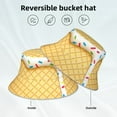thumbnail image 5 of Bingfone White Ice Cream Bucket Hat For Men Women,Packable Reversible Printed Sun Hats,Fisherman Outdoor Travel Hiking Beach Caps, 5 of 9
