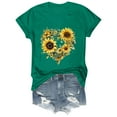 thumbnail image 2 of Tittly T Shirts for Women Graphic Tees Womens Fashion Workout T Shirts Athletic Plus Size Tops Summer Trendy Clothes Short Sleeve Spring Tee Tshirts Shirts Spring Tops for Women Green S, 2 of 5
