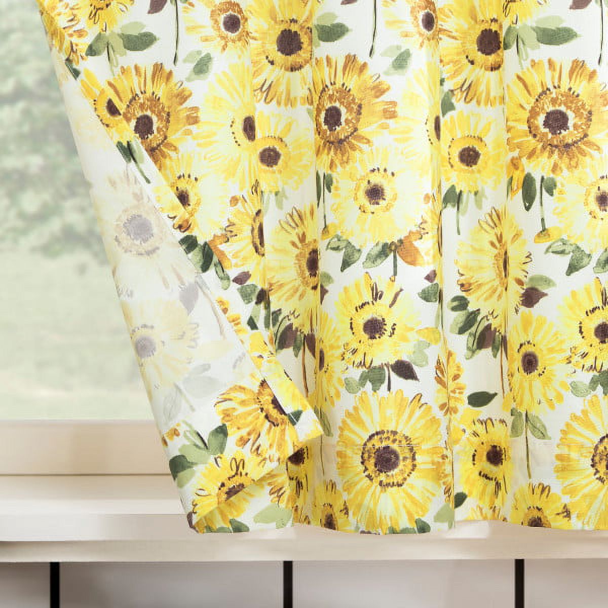 Mainstays Sunflower 3-Piece Kitchen Curtain Tier and Valance Set 54"x 36" in Multi - image 3 of 4