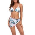 thumbnail image 1 of Traje de baño dividido de tres piezas HUOGUO Fashion con estampado sexy para mujer, 1 of 2