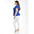 thumbnail image 2 of Blusa manga mariposa Roman Fashion /Tallas Extras, 1840 (Azul rey) azul 40, 2 of 6
