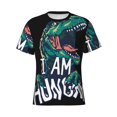 thumbnail image 3 of Naloa Hungry Tyrannosaurus Men's T-Shirt Sport T-shirt Men's Basic Tee Casual Men's Shirt, Round Neck, Short Sleeves - XX-Large, 3 of 5