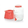 thumbnail image 4 of Gibson Home 13094902RR Chiara 2 GL - Glass Lid & Metal Base - Coral - Mason Beverage Dispenser, 4 of 5