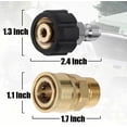 thumbnail image 4 of Juego de adaptadores para hidrolavadora Tool Daily, kit de conexión rápida, conector métrico M22 de 14 mm a M22, 5000 PSI, 4 piezas, 4 of 5