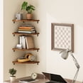 thumbnail image 7 of Fairy 4 Tier Rustic Brown Corner Floating Shelves for Wall, Farmhouse Corner Shelf Unit, 7 of 7