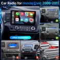 thumbnail image 3 of Radio de coche Leadfan para Honda Civic 2006-2011, pantalla de 10,1 pulgadas, 3 of 8