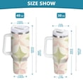 thumbnail image 6 of Yayeee 40oz Stainless Steel Tumbler with Straw and Handle Double-Wall Insulated Travel Water Bottle, Pastel Pink Geometric, 6 of 8