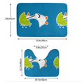 thumbnail image 3 of Yiaed Goose Holding an Umbrella Print Bathroom Mat Set 2 Pieces Mat Anti-Skid Pad Ultra Soft and Absorbent Bathroom Bath Mat Contour Bath Rugs for Toilet Base, 3 of 6