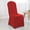 Red, variant on Wedding Linens Inc. (2pcs) Premium (200 GSM) Spandex Stretch Elastic Lycra Banquet Chair Covers - Red