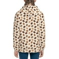 thumbnail image 6 of Sigee Cute Coffee Bean Print for Teenage Zip Up Hoodies Long Sleeve Sweatshirts-Small, 6 of 6