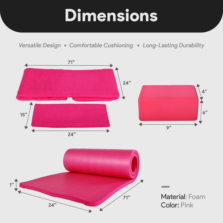 Free Shipping! BalanceFrom Fitness 7 Pc Yoga Set w/ Mat, Stretch