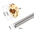 thumbnail image 3 of Uxcell 15.75'' x 0.08'' x 0.47''Screw Rod with Copper Nut for 3D Printer  Stainless Steel Silver Tone 1pcs, 3 of 5