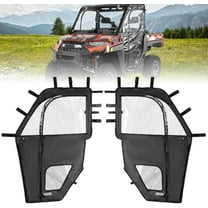 KEMIMOTO Soft Doors UTV Cab Enclosure Upper Doors Compatible with Polaris Ranger XP 1000 2017-2023