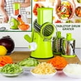 thumbnail image 3 of Tabletop Drum Grater Shredder Rotary with 3 Stainless Steel Rotary Blades, 3 of 4
