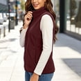 thumbnail image 3 of Diufon Fleece Vest for Women Full Zip Stand Collared Sleeveless Jackets Fall Winter Warm Outerwear with Pockets, 3 of 7