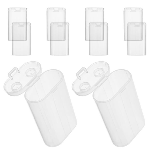 10 Pcs Battery Case Organizer Container Protector Storage Small