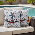 thumbnail image 4 of Independence Day Outdoor Waterproof Pillow Covers, Patriotic Anchor Blue Star Wooden Decorative Square Throw Pillowcase Sofa Cushion Sham for Patio/Couch/Chair, 18"x18" 2 Pack, 4 of 8