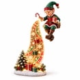 thumbnail image 3 of Christmas Shelf-Edge Lighted Scene Decor, Glowing Holiday Shelf Display for Christmas, Magical Waterfall String Light Christmas Tabletop & Bookshelf Decor for Cabinet & Fireplace (E), 3 of 6