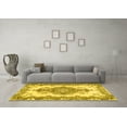 thumbnail image 3 of Ahgly Company Machine Washable Indoor Rectangle Abstract Yellow Contemporary Area Rugs, 2' x 5', 3 of 4