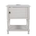 thumbnail image 1 of Sofa Side Table for Living Room, Wood Cover Nightstand with Two Built-in Shelves Cabinet and an Open Storage for Bedroom - Multicolor, 1 of 8