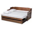 thumbnail image 5 of Baxton Studio Expandable Twin-to-King Daybed with Drawer Walnut Brown, 5 of 14