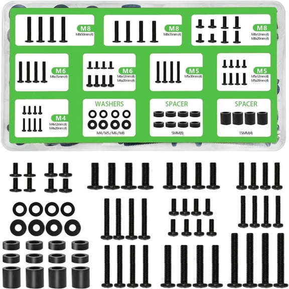 Osdhezcn TV Mounting Hardware Screw Kit Set M6 Screws Spacers and Washers