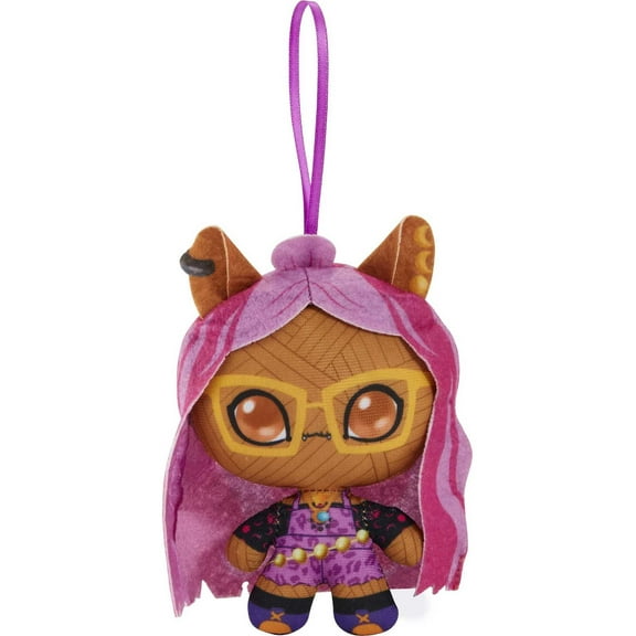 Monster High 4-Inch Mini Plush Clawdeen Wolf Doll with Attachable Ribbon