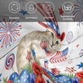 thumbnail image 6 of 4th of July Cloth Napkins, Independence Day Patriotic Flowers Cat Grey Washable and Reusable Dinner Napkins Set of 6, Table Napkin for Kitchen Party Birthday Wedding Hotel Housewarming 20"x20", 6 of 9