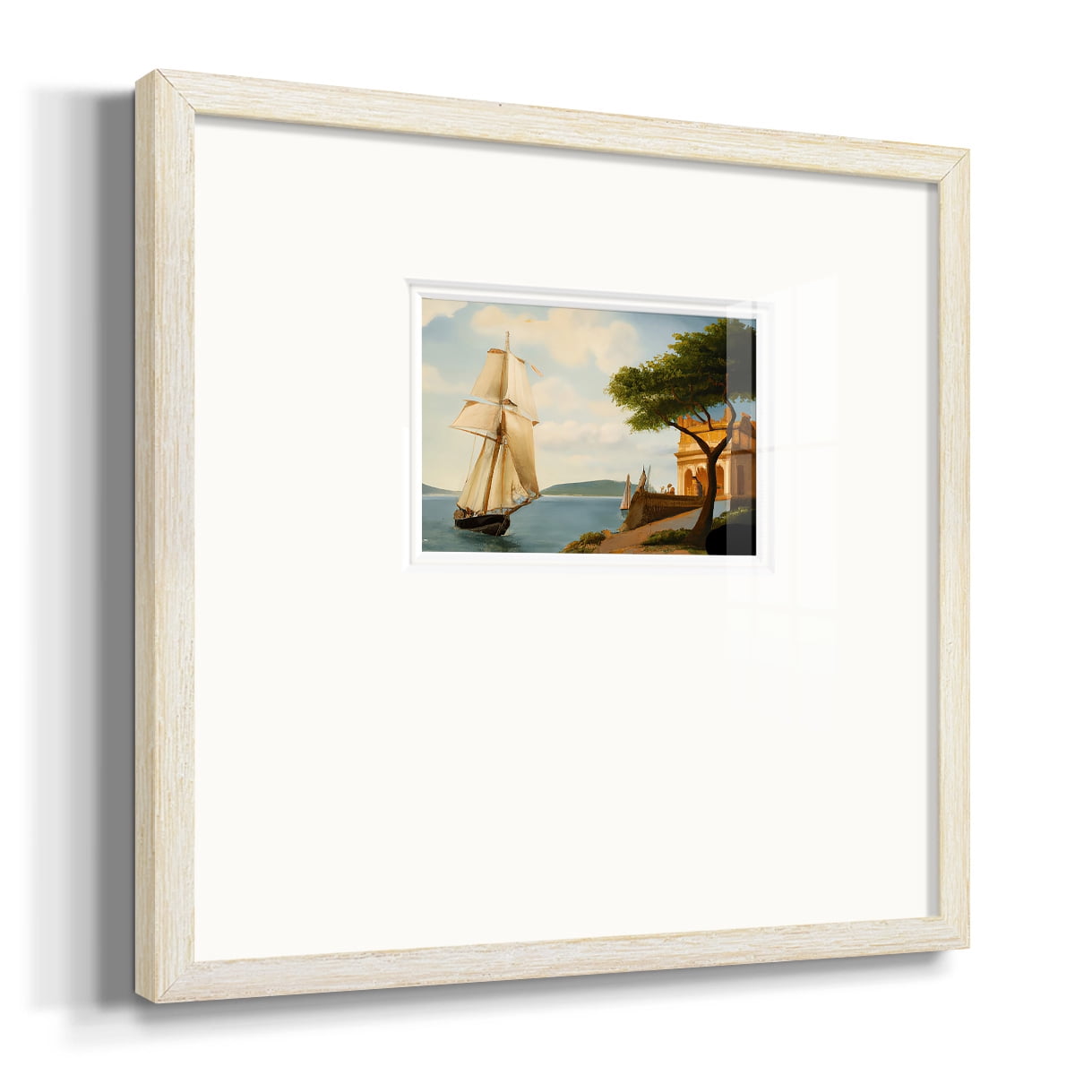 Sail Boat on the EdgePremium Framed Print