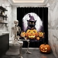 thumbnail image 3 of Shower Curtains for Bathroom-36"x72",Halloween Scary Pumpkin Ghost Waterproof Bath Curtain Grommet Shower Curtain Set with Hooks, 3 of 9