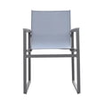 thumbnail image 7 of Armen Living Bistro Outdoor Patio Dining Chair in Grey Finish with Grey Sling - Set of 2, 7 of 7